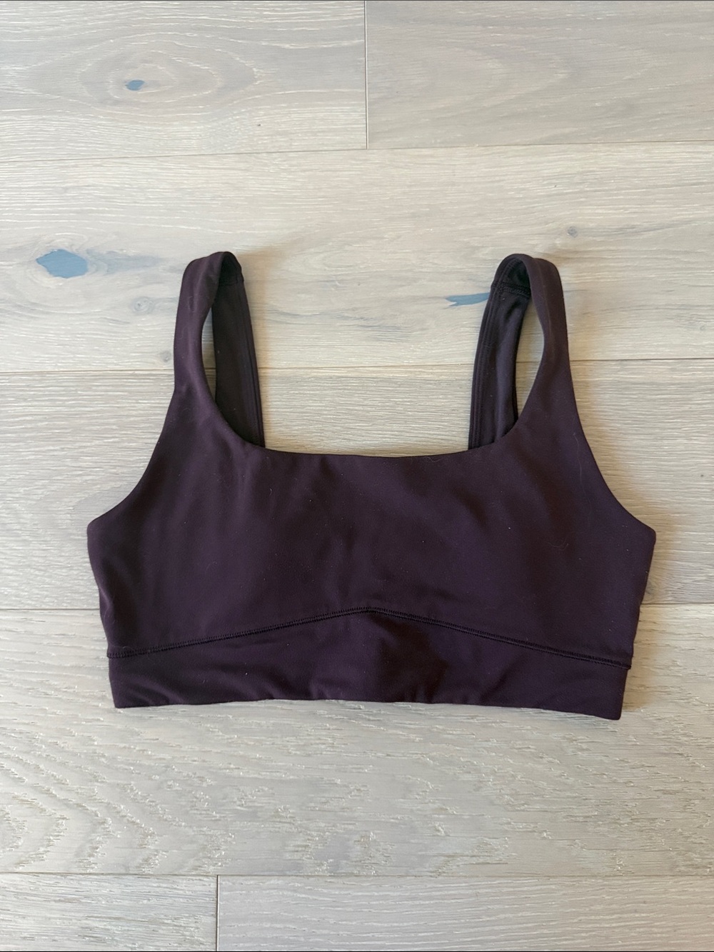 Women’s Square Neck Sports Bra - Dark Plum - XS